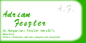 adrian feszler business card